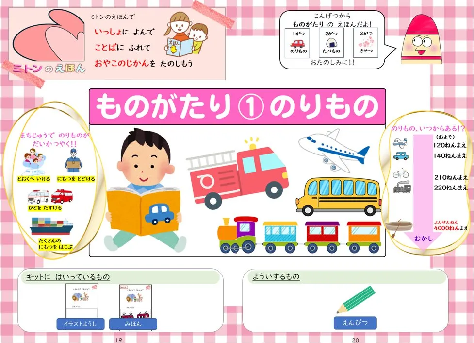 2025年1月号「ものがたり1のりもの」の冊子より
